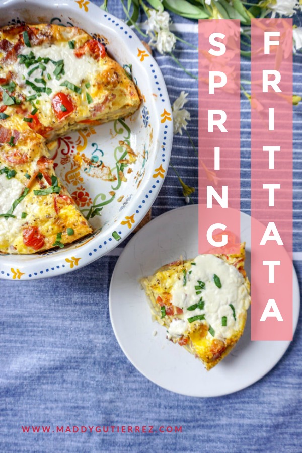 Spring Frittata with Panchetta and Buratta Cheese