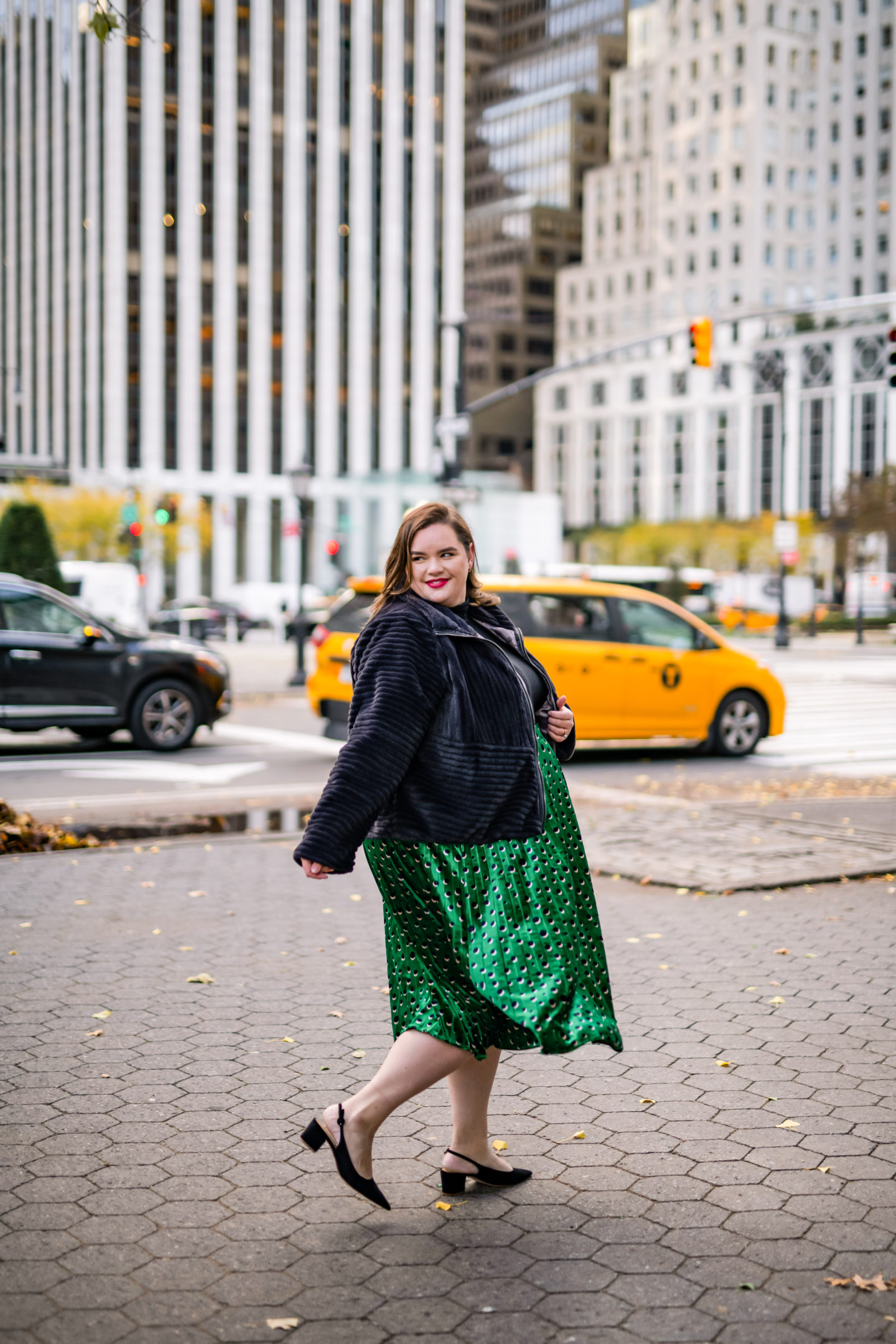 Plus Size Pleated Midi Skirt - Natalie in the City